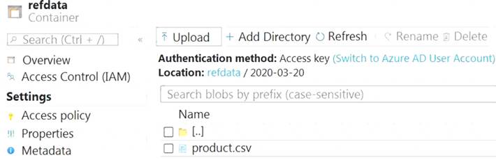 DP-203 dumps exhibit
