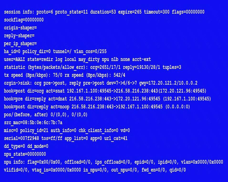 NSE7_EFW-6.2 dumps exhibit